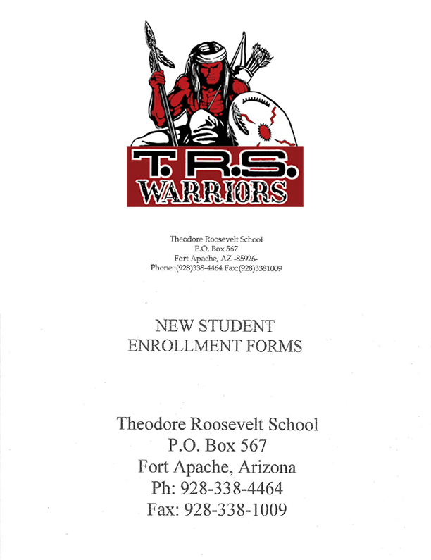 Theodore Roosevelt School enrollment forms (image)
